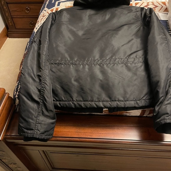 BB Dakota zip up black hooded jacket size M - Picture 2 of 8